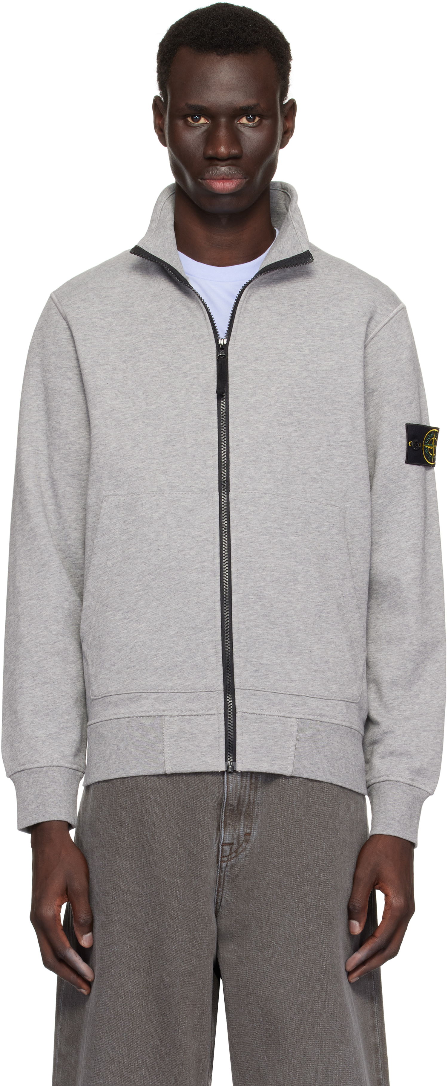 Pulover Stone Island Stone Island Logo Patch Sweatshirt Siva | K1S156100643S0051, 0