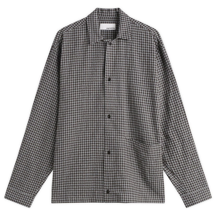 Srajce sage NATION Siesta Boxy Shirt Siva | S139-MGC