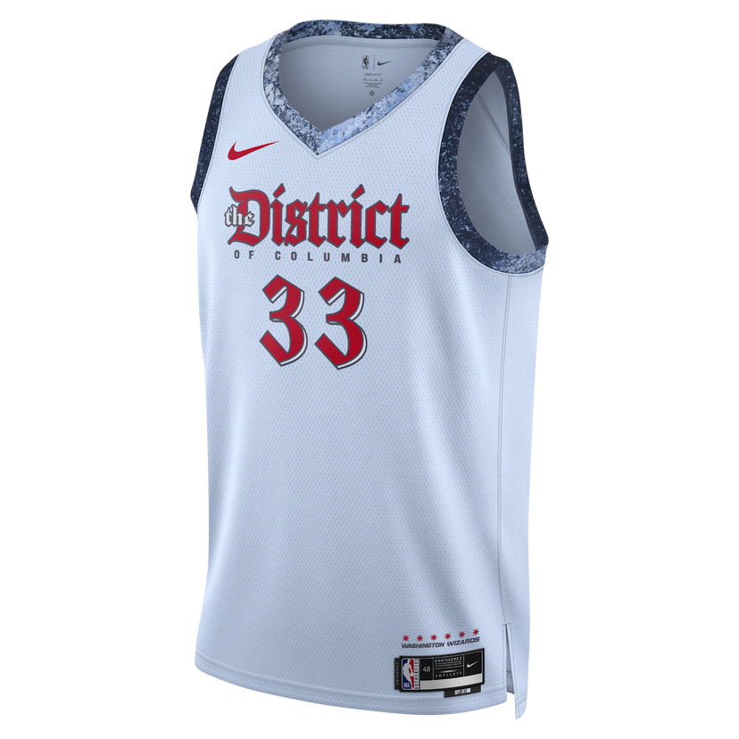 Dres Nike Dri-FIT NBA Swingman Kyle Kuzma Washington Wizards City Edition 2024/25 Bela | FQ4364-407