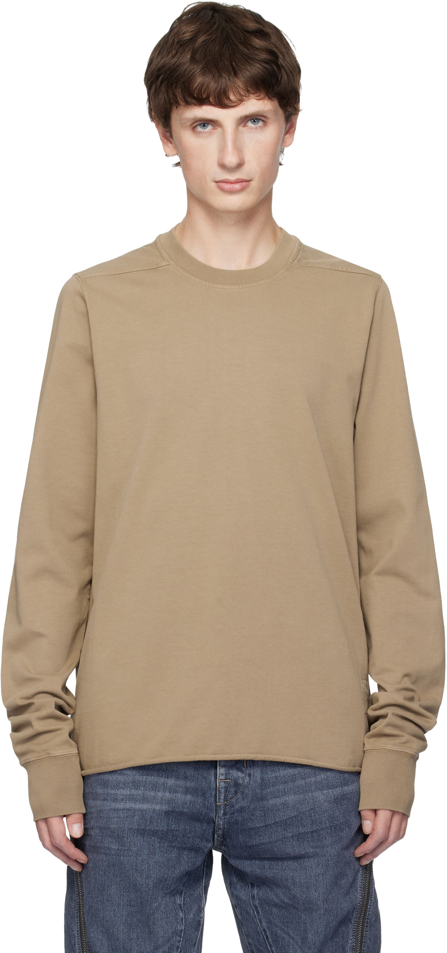 Pulover Rick Owens DRKSHDW Concordians Crewneck Sweatshirt Bež | DU02E7279 RIGP, 0