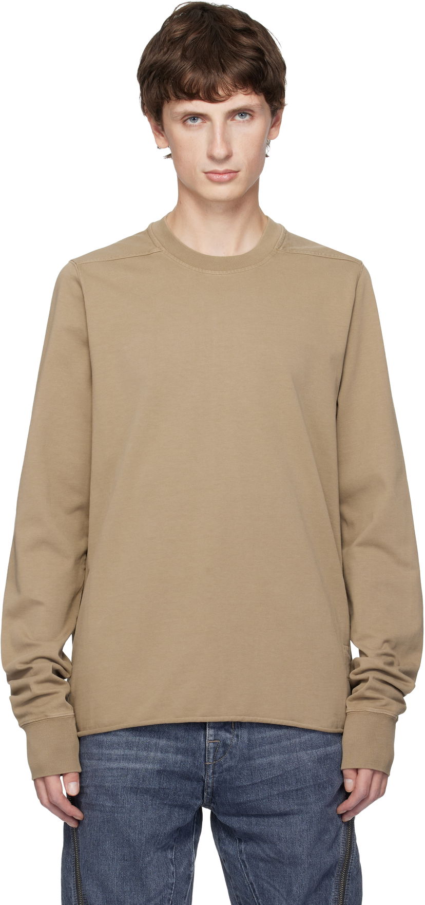Pulover Rick Owens DRKSHDW Concordians Crewneck Sweatshirt Bež | DU02E7279 RIGP