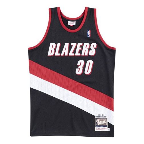 Majica brez rokavov Mitchell & Ness Portland Trail Blazers Rasheed Wallace Basketball Jersey Črna | AJY4EL18021-PTBBLCK99RWA