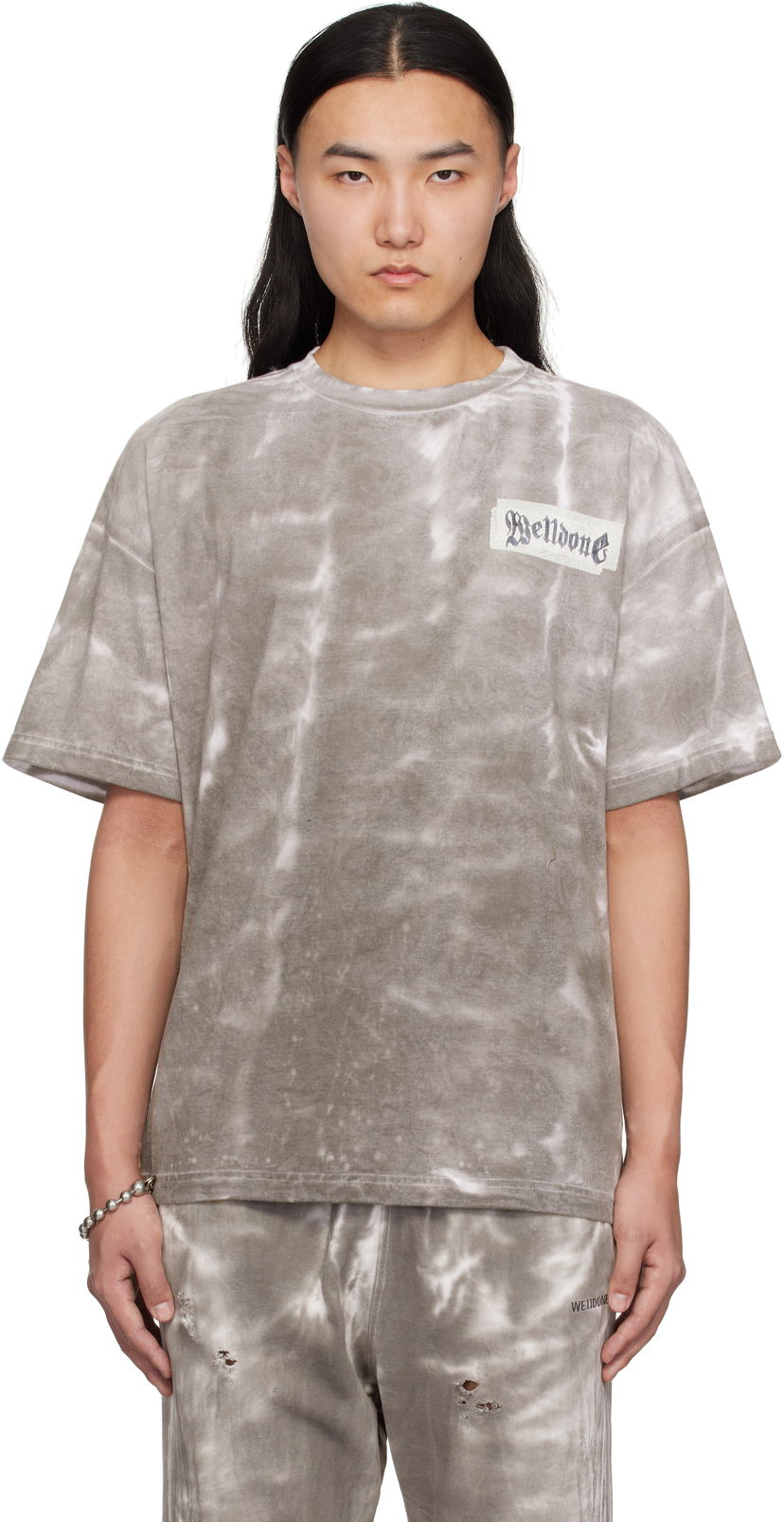 Majica We11done We11done Tie-Dye T-Shirt Siva | WD-TT0-25-778-U-BK
