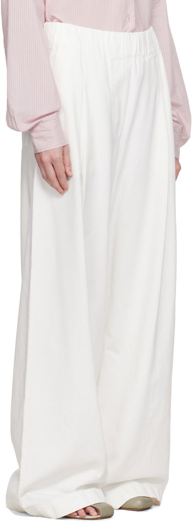Hlače Dries Van Noten Dries Van Noten Drawstring Wide-Leg Jeans Modra | 251-010936-1553, 4