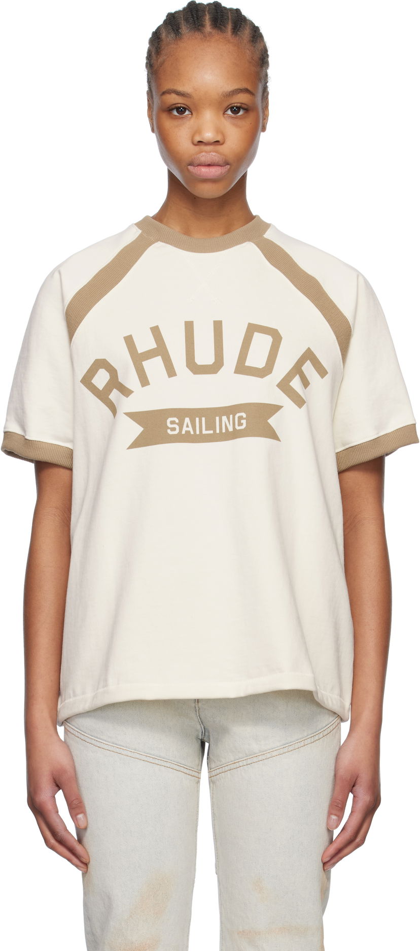 Majica Rhude Rhude 'Rhude Sailing' T-Shirt Bela | RHPS25TT21012