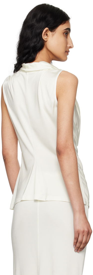 Majica brez rokavov Helmut Lang Helmut Lang Cowl Neck Tank Bela | O05HW501, 2