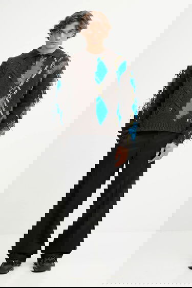 Pleteni pulover Andersson Bell Andersson Bell Argyle Fisherman Polo Sweater Rjava | atb1346m, 5