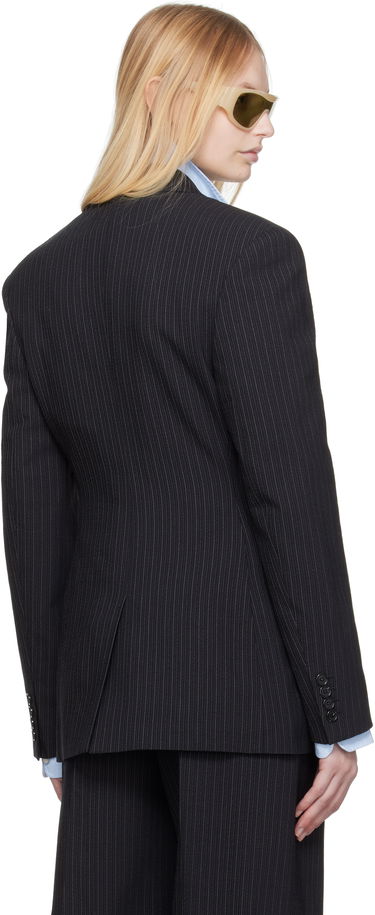 Jakna Acne Studios Acne Studios Double-Breasted Pinstripe Blazer Črna | AH0300-, 2