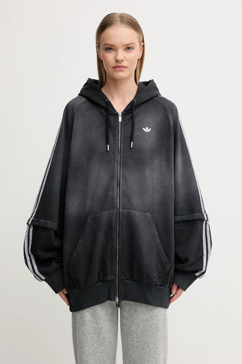 Pulover adidas Originals adidas Originals Oversized Hoodie Črna | KE9806