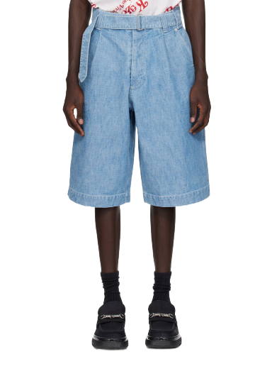 Kratke hlače KENZO Paris Wide Denim Shorts Modra | FE55DS4016H4