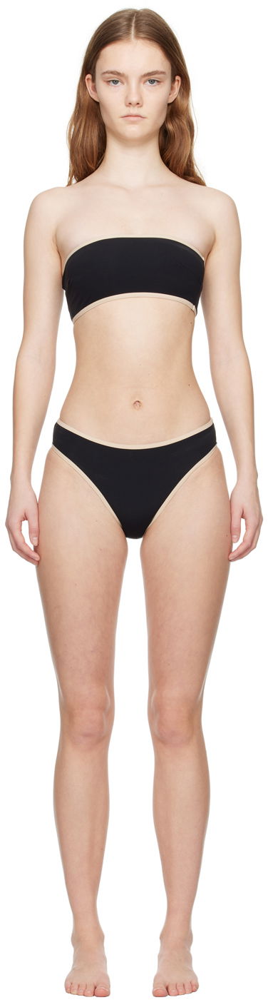 Kopalke TOTEME Edge Bandeau Bikini Top Črna | 241-WSW1041/WSW1040-FB0097
