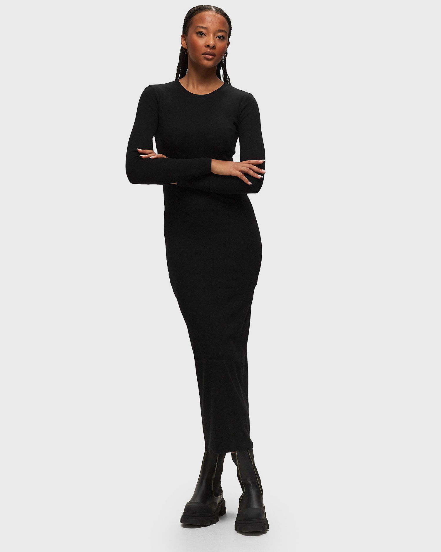 Obleke Samsoe Samsoe Samsøe & Samsøe SAALEXA Midi Dress Črna | F10000025-BLACK, 1