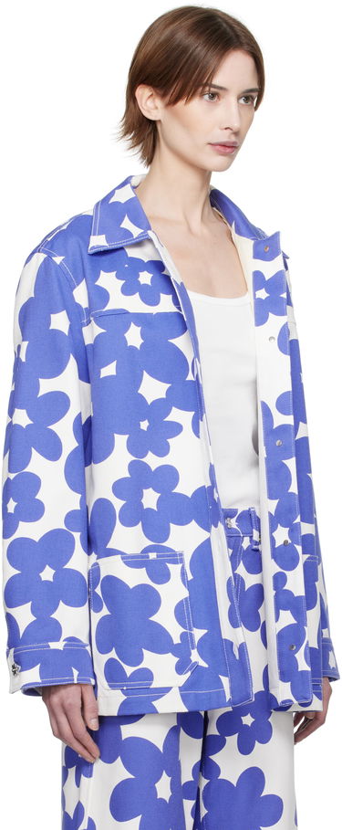 Jakna Marni Marni Dillies Print Jacket Modra | JKMA0347S0 UTC462, 1