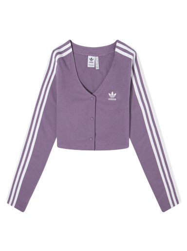 Majica adidas Originals Long Sleeve Button Shadow Violet Lila | IK6616