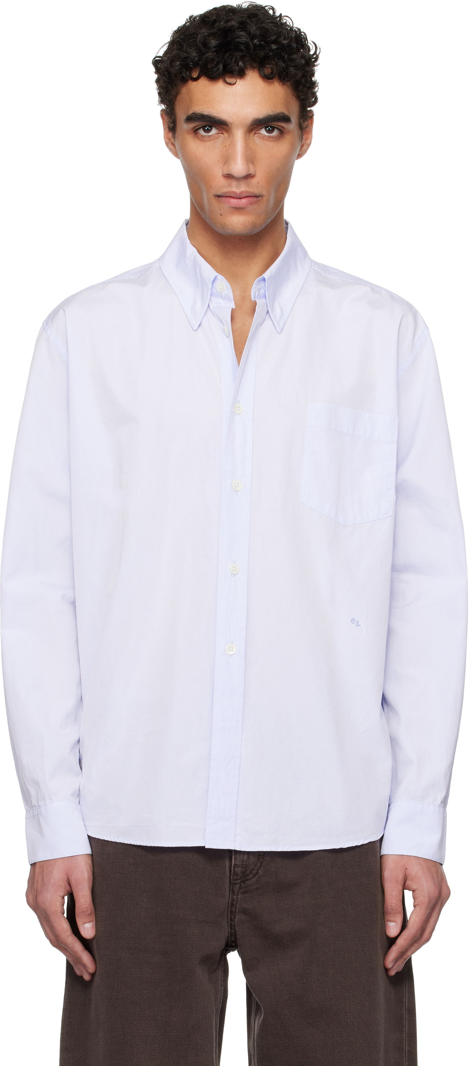 Srajce OUR LEGACY Our Legacy Beyond Button-Down Shirt Modra | M2252BD, 0