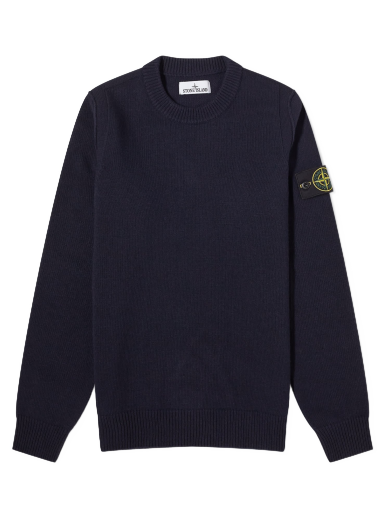 Pleteni pulover Stone Island Reverse Seam Lambswool Crewneck Mornarica | 7915508-A0020