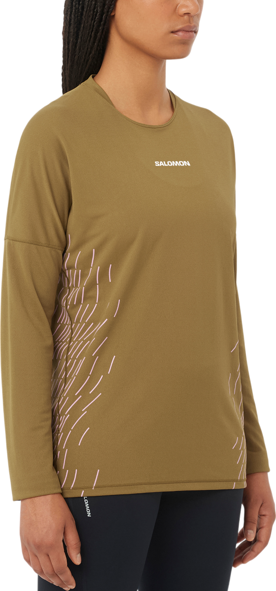 Majica Salomon Salomon Sense Aero Graphic Long Sleeve T-Shirt Zelena | lc2698000