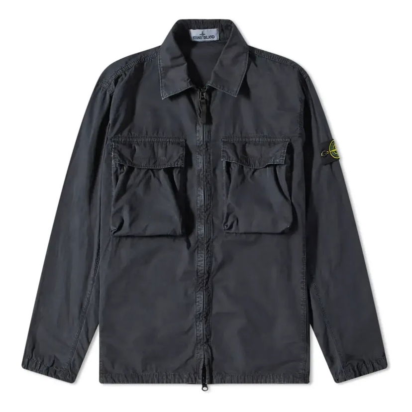 Parka Stone Island Brushed Cotton Shirt Jacket Črna | 7615114WN-V0165