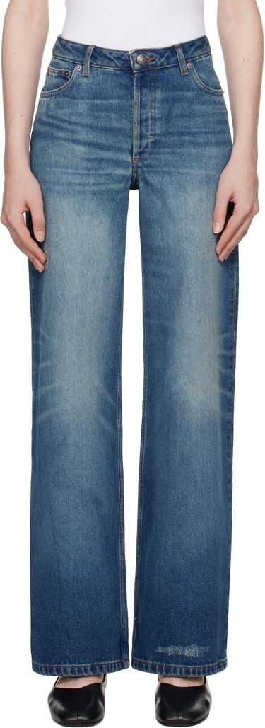Kavbojke A.P.C. Elisabeth Wide-Leg Jeans Modra | COHFC-F09181, 0