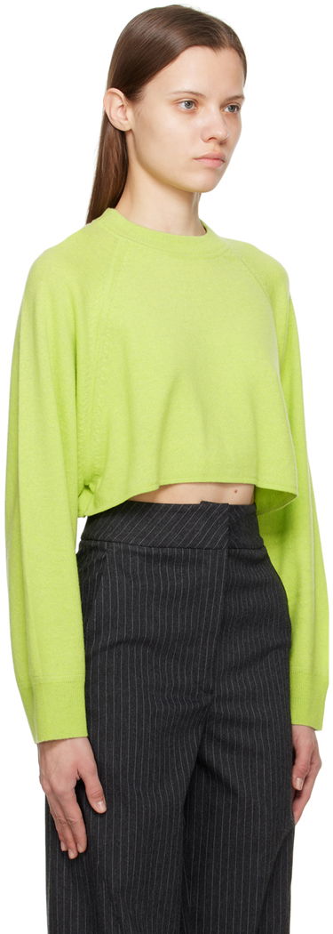 Pleteni pulover Loulou de Saison Loulou de Saison Bocas Cropped Sweater Zelena | BOCAS, 1