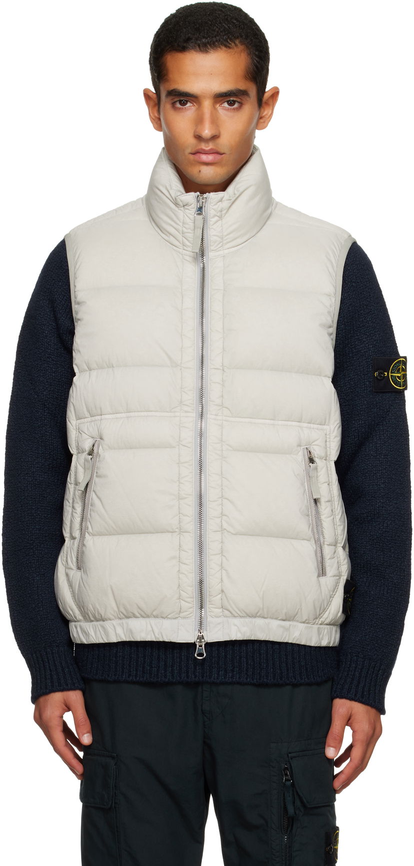Telovnik Stone Island Loom Woven Chambers Down Vest Bež | K2S15 G100007 S0028