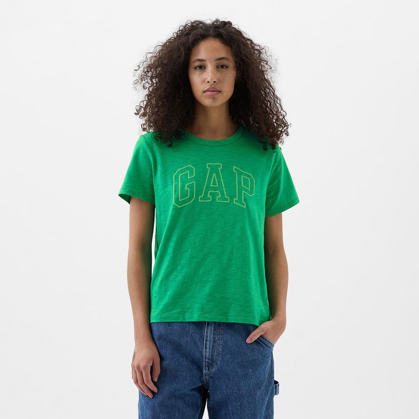 Majica GAP Logo Slub Tee Simply Green Zelena | 871344-04