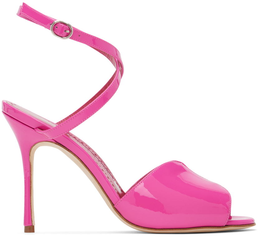 Nega čevljev Manolo Blahnik Manolo Blahnik Hourani 105 Heeled Sandals Roza | 123-2189