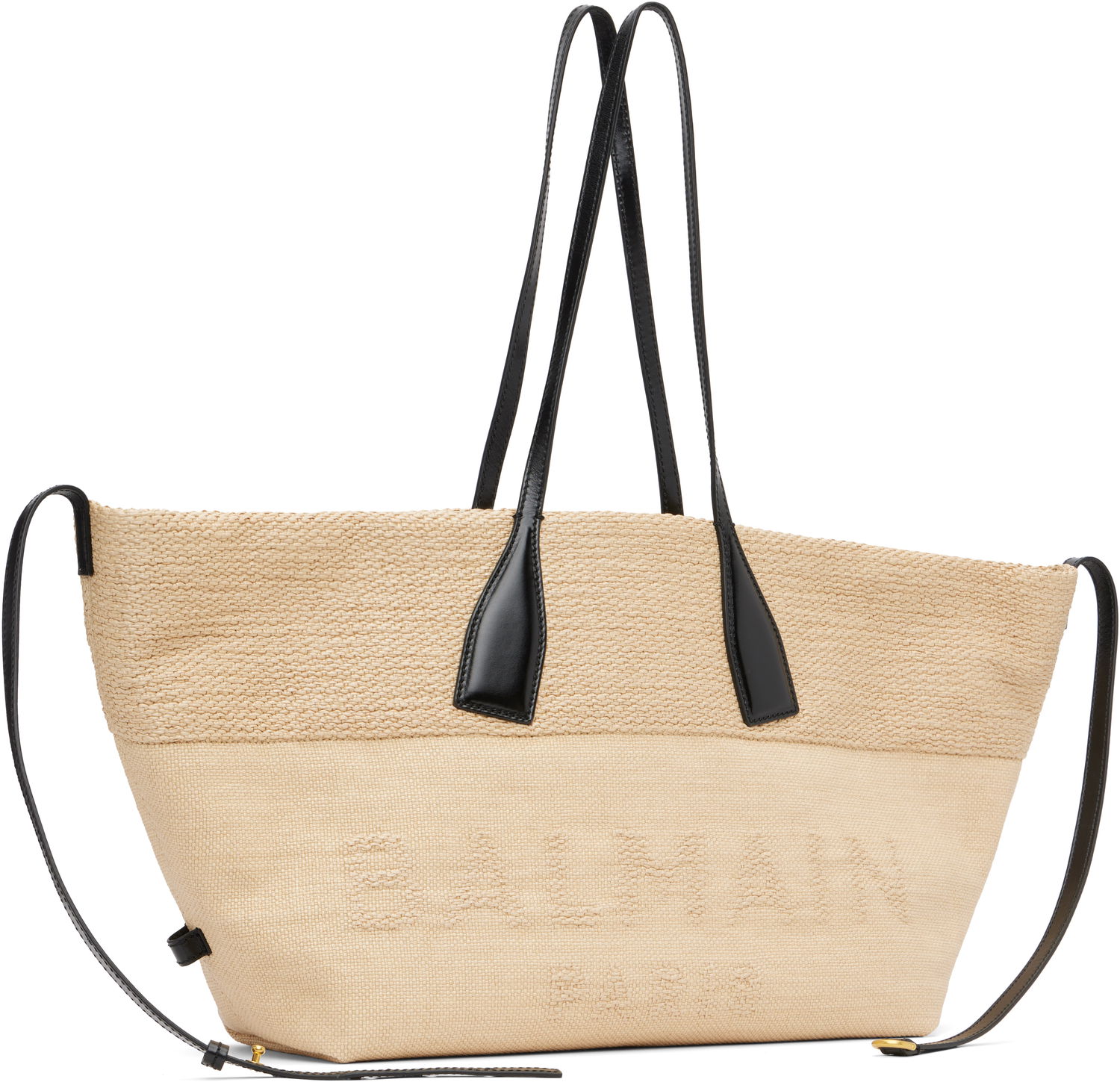 Tote bag Balmain Track Raffia Tote Bež | FM1FI272TJHD, 1