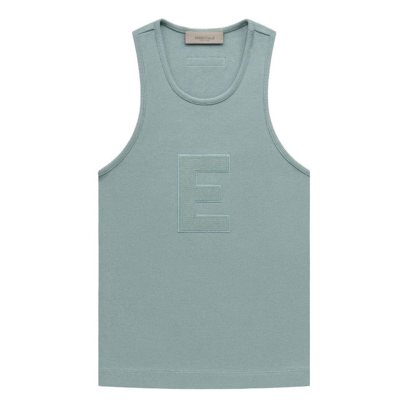 Majica brez rokavov Fear of God Fear of God Essentials Waffle Tank Zelena | FOG-SS23-230