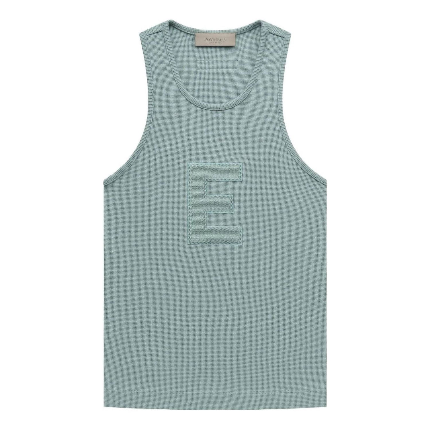 Majica brez rokavov Fear of God Fear of God Essentials Waffle Tank Zelena | FOG-SS23-230, 0