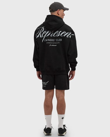 Pulover Represent Clo Owners Club Script Hoodie Črna | OCM41200.001, 2