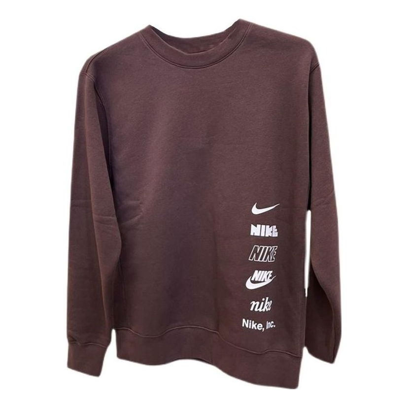 Pleteni pulover Nike Multi Logo Crew Neck Sweatshirt Lila | DX0782-227