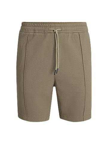 Kratke hlače BOSS Relaxed-Fit Stretch Oxford Shorts Zelena | 50534647