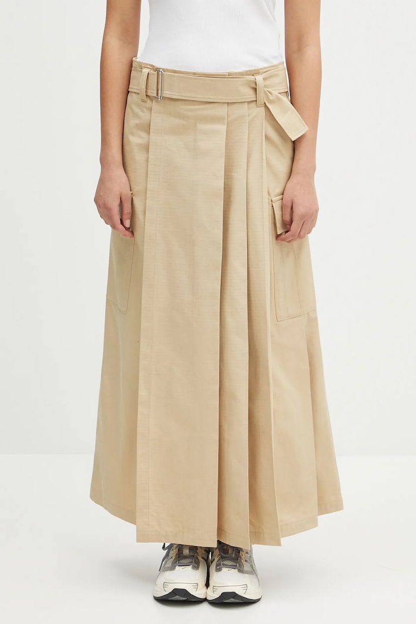 Krila KENZO Kenzo Maxi Pleated Skirt Bež | FF52JU3039DL.11