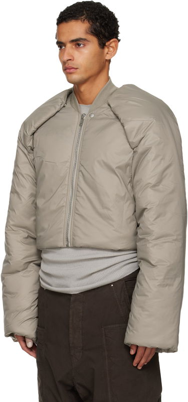 Puhovka Rick Owens Rick Owens DRKSHDW Concordians Convertible Cropped High-Neck Puffer Jacket Bež | DU02E7777 NP, 3