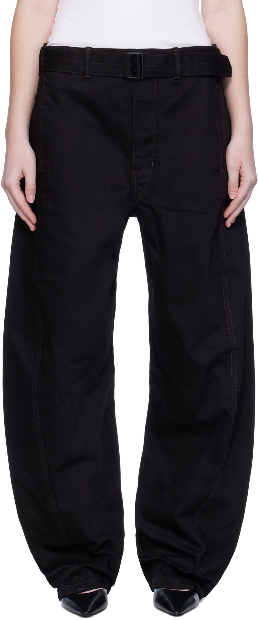 Kavbojke LEMAIRE Lemaire Twisted Belted Jeans Črna | PA326 LD1055