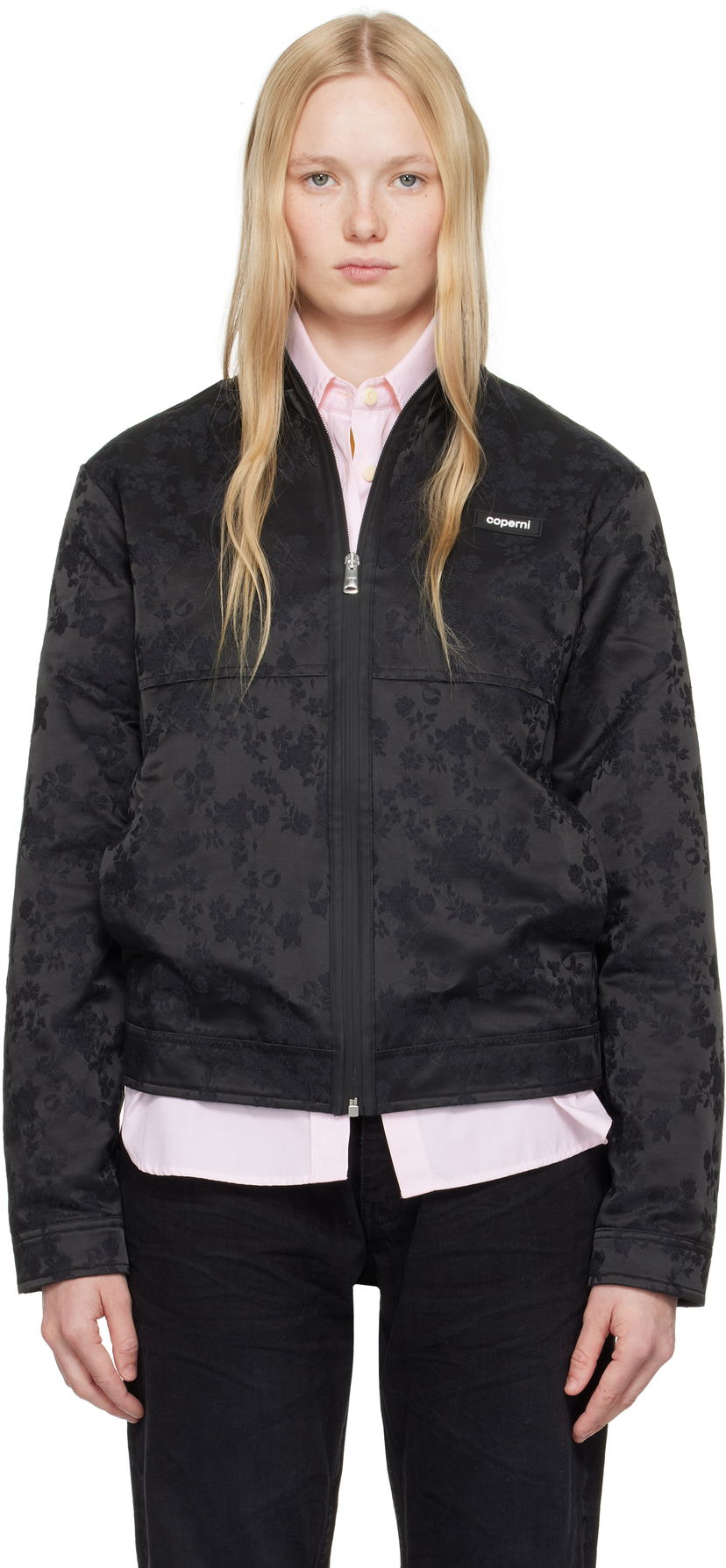 Jakna Coperni Coperni Jacquard Zip-Up Jacket Črna | COPOW39F2033
