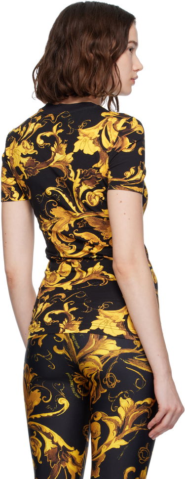 Majica Versace Versace Jeans Couture Barocco Jersey T-shirt Črna | E79HAH608_EJS504, 2