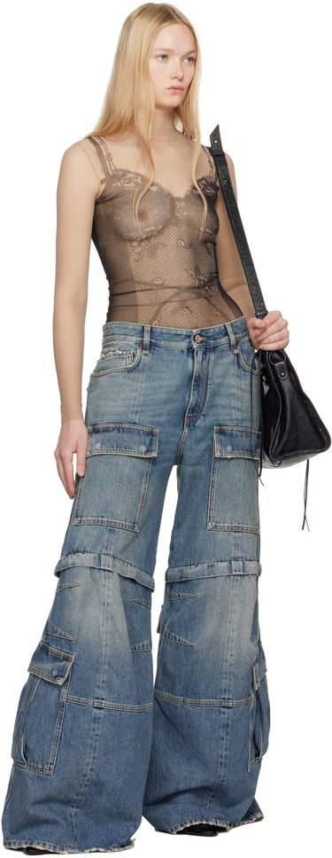 Torbica Balenciaga Balenciaga Lingerie Mesh Top Črna | 8292144F4B4, 3