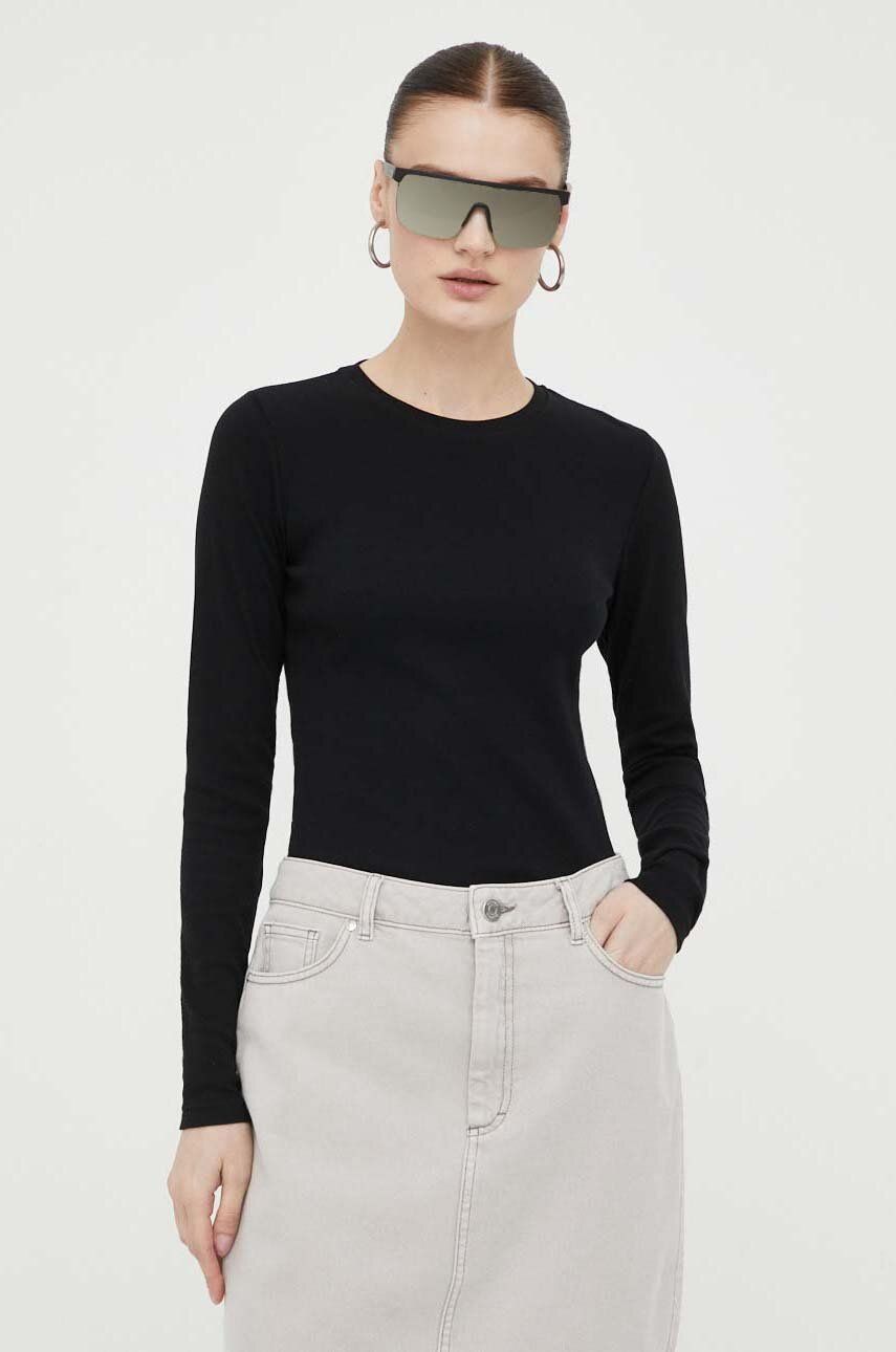 Majica Samsoe Samsoe Long Sleeve Tee Črna | F00013150, 0