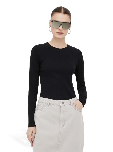 Majica Samsoe Samsoe Long Sleeve Tee Črna | F00013150