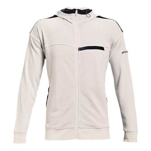 Pulover Under Armour Rival Terry AMP Zipper Hoodie Bela | 1361595-112