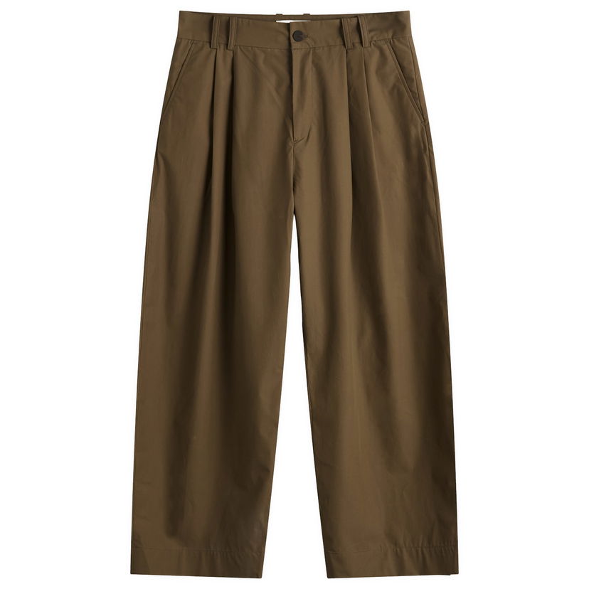 Hlače Studio Nicholson Studio Nicholson Double Pleat Volume Pants, Size Large Rjava | YALESNM-788-BLD