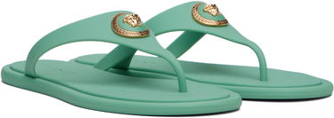 Modni dodatki Versace Versace Alia Rubber Flat Sandals Zelena | 1016248_1A10983, 3