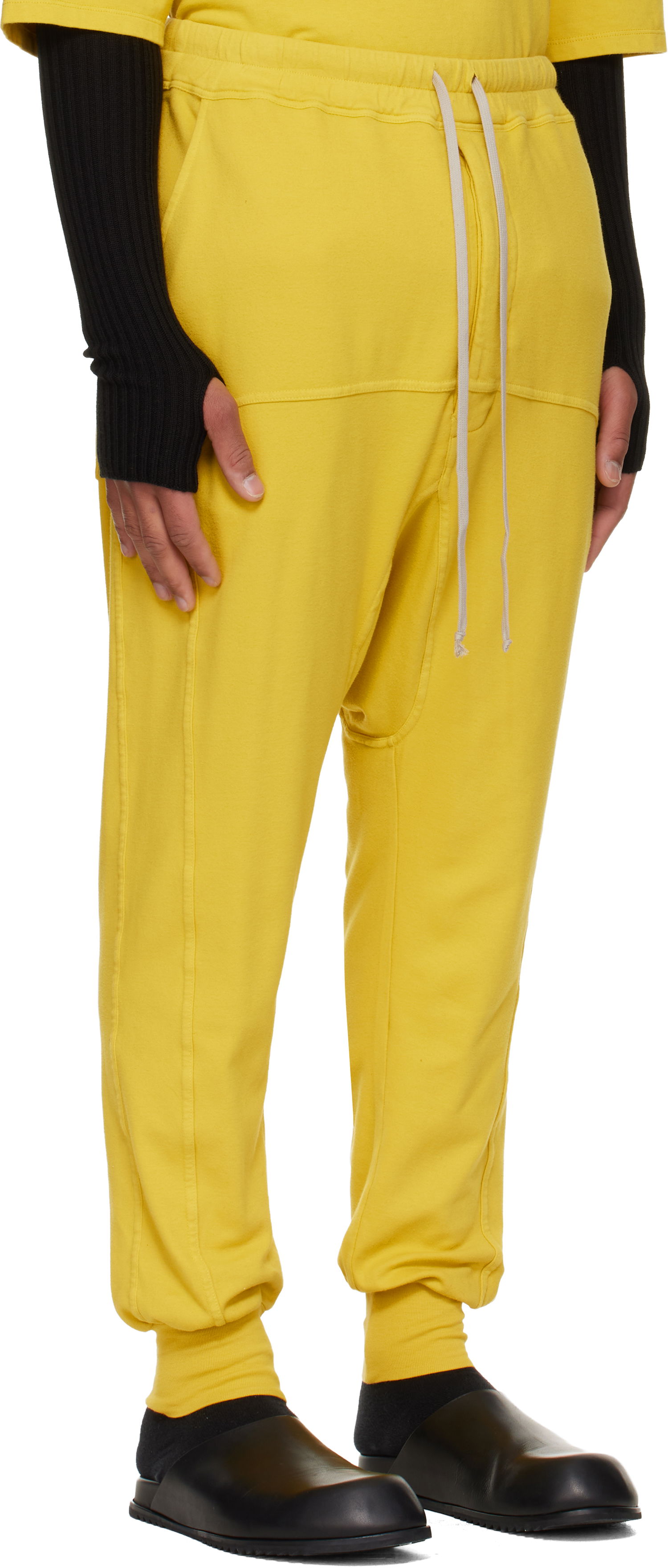 Trenirka Rick Owens DRKSHDW Concordians Drawstring Sweatpants Rumena | DU02E7395 JDB, 1