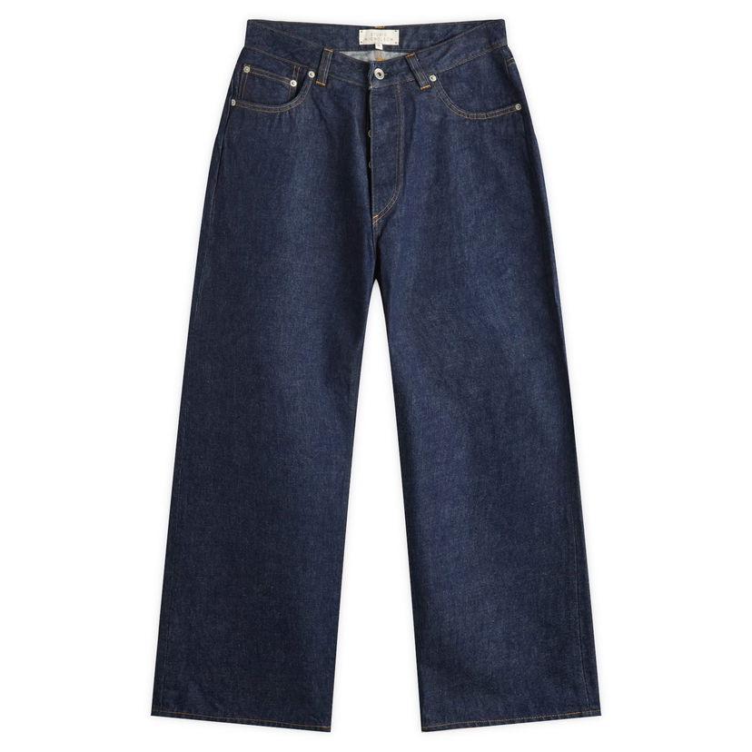 Kavbojke Studio Nicholson Studio Nicholson Wide Leg Jeans, Size Large Modra | SEBSNM-1400-INW