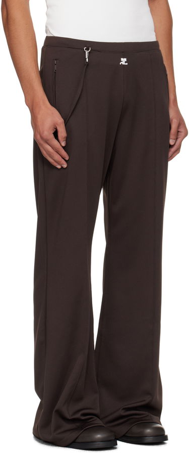 Hlače Courrèges Courrèges Flare Interlock Tracksuit Pants Rjava | 325JPA426JS0250, 1