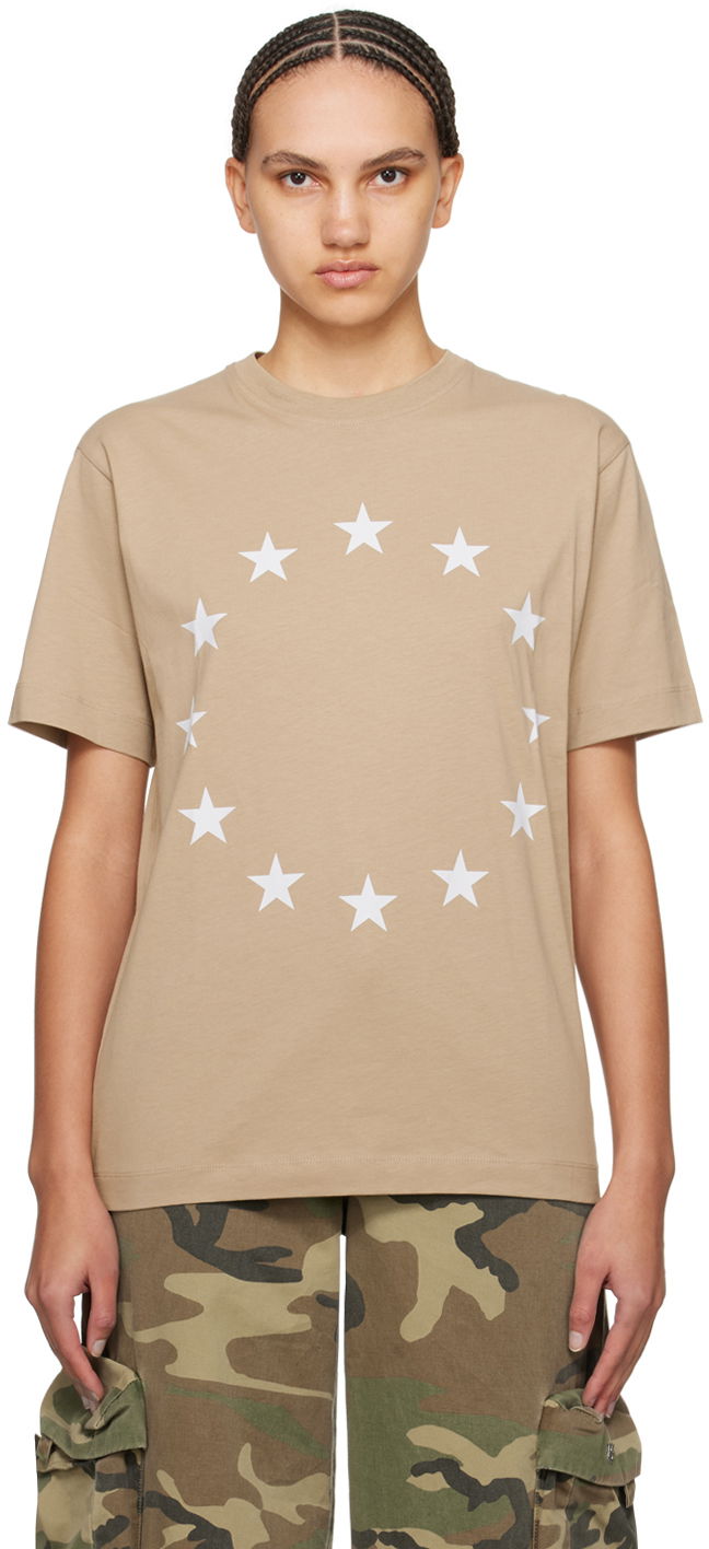 Majica Études Wonder Star Print T-Shirt Bež | E24MM102A00762