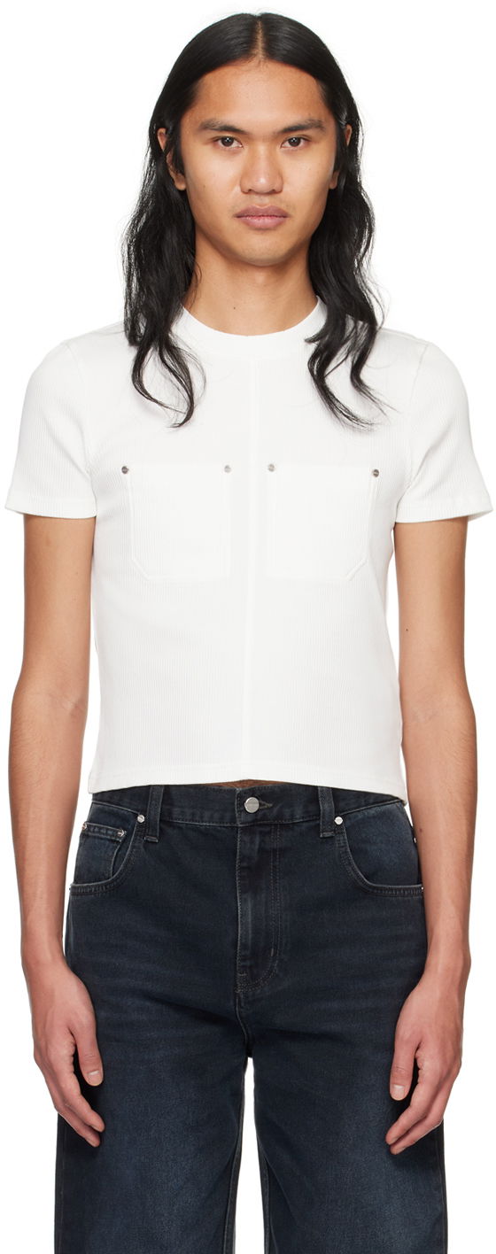 Majica Dion Lee Shrunken Rivet T-Shirt Bela | C3170PS24, 0