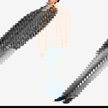 Srajce Won Hundred Zayne Zip Overshirt Bleached Check Rjava | 3702-14283, 4